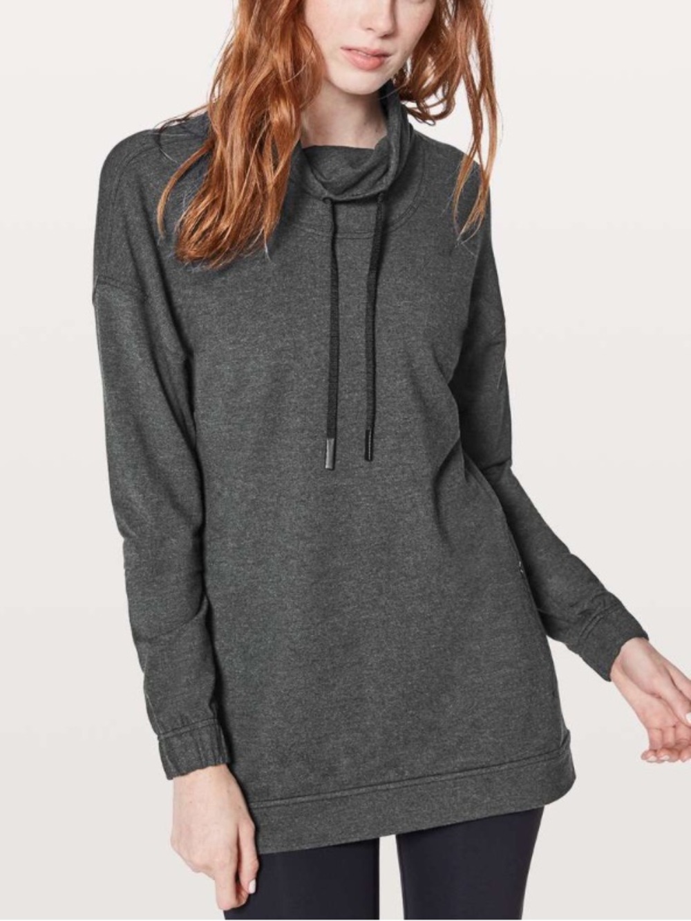 Lululemon Twisted & Tucked Long Sleeve Heathered Mod Black Size 4 – Soft Modal